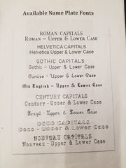 Nameplate, Plate #230 and #232 - Vision Saddlery