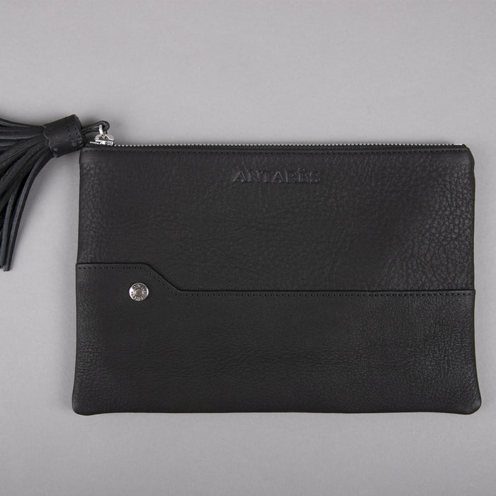 Antares London Zippered Clutch with Tassle - 2 colours - Vision Saddlery