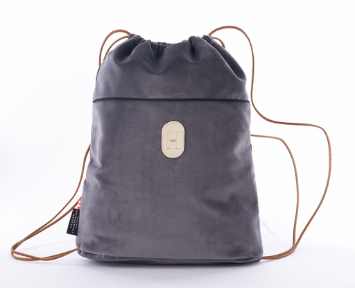 Hansen Equestrian charcoal velvet helmet bag with padded interior and sturdy zipper for safe helmet storage.
