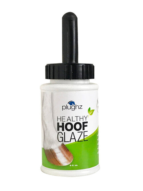 Plughz Hoof Glaze with Brush - 8oz - Vision Saddlery