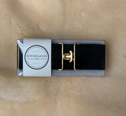 Bedford Jones Belt - Black w/ Gold Surcingle - Vision Saddlery