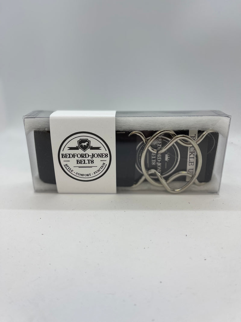 Bedford Jones Belt - Black w/ Silver Swizzle 2.0" - Vision Saddlery