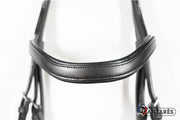 Antares Dressage Flash Noseband Snaffle Bridle w/Crank - Vision Saddlery