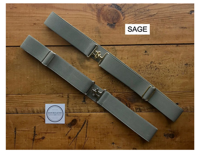 Bedford Jones Belt -Sage With Silver Surcingle 1.5" - Vision Saddlery