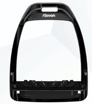 Flex-on Aluminium Hunter H Ultra Grip FLAT FOOTBED Stirrups - BLACK - Vision Saddlery