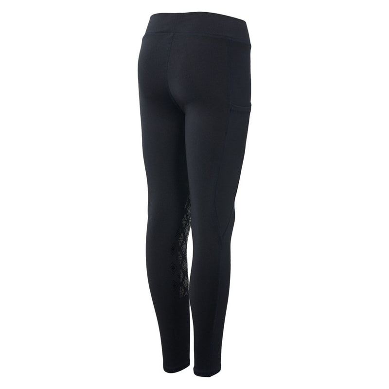 Horze Yana Kids Knee Patch Tights - DARK NAVY - Vision Saddlery