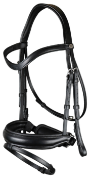 Dy'on Working Collection Large Crank Flash Noseband Bridle - 2 Colours - Vision Saddlery