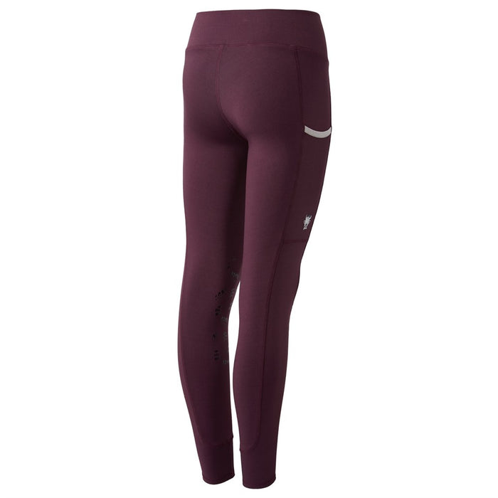 Horze Morgan Kids Knee Patch Breeches - FIG PURPLE - Vision Saddlery