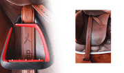 FreeJump Classic Wide Stirrup Leathers-Havana - Vision Saddlery