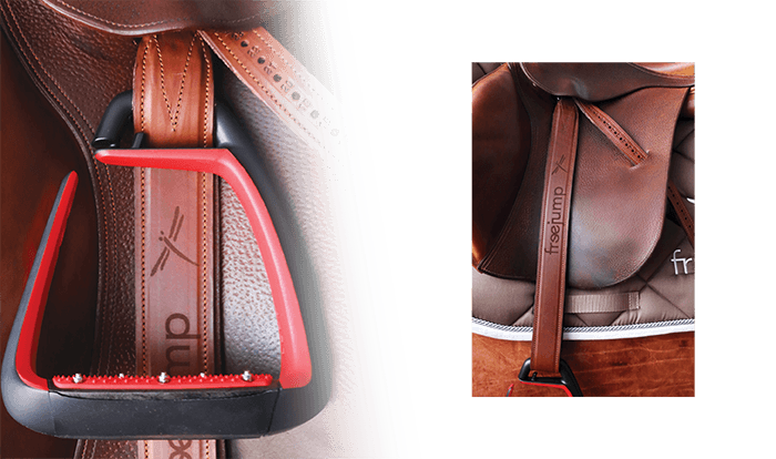 FreeJump Classic Wide Stirrup Leathers-Havana - Vision Saddlery