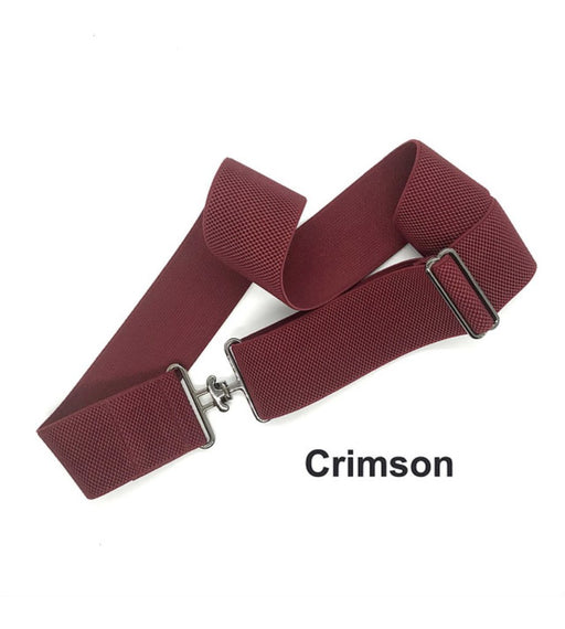 Bedford Jones Belt -Crimson with Silver Surcingle 2" - Vision Saddlery