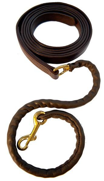 Walsh Leather Covered Chain Lead - Vision Saddlery