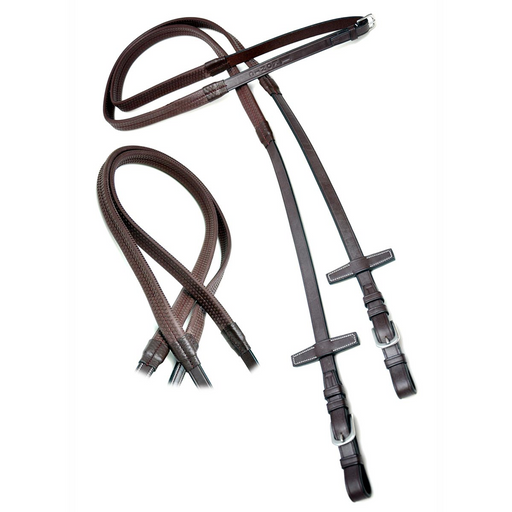 Ikonic Rubber Reins with Buckle Bilet - Vision Saddlery