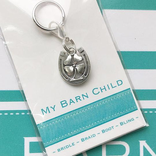 MBC Bridle Charm - HORSESHOE W/ CLOVER - Vision Saddlery