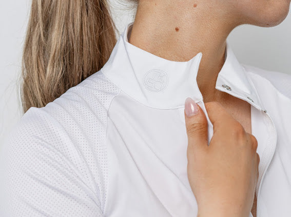 TKEQ SLOAN Short Sleeve Competition Top - WHITE - Vision Saddlery