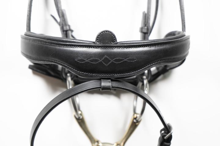 Antares Dressage Flash Noseband Snaffle Bridle w/Crank - Vision Saddlery