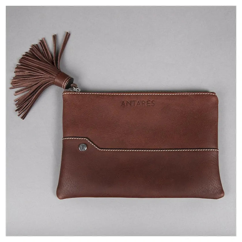 Antares London Zippered Clutch with Tassle - 2 colours - Vision Saddlery