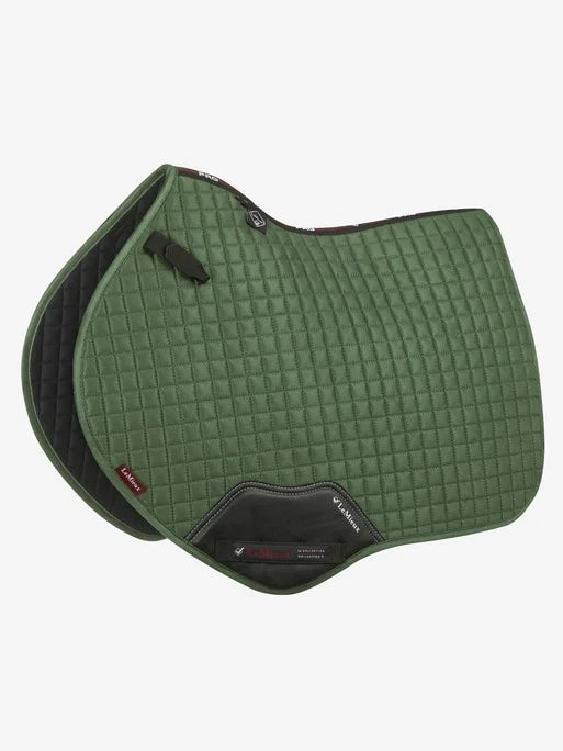 LeMieux Suede Close Contact Saddle Pad - HUNTER GREEN - Vision Saddlery