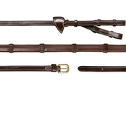 Dy'on D Collection 1/2" Converter Rubber Reins with 7 Leather Loops - Vision Saddlery