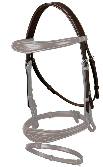 Dy'on Hunter Collection Headpiece with Removable Throatlatch - Vision Saddlery