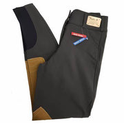 Tailored Sportsman Mid Rise Trophy Hunter Front Zip Boot Sock Breech - Black Olive & Tan - Vision Saddlery